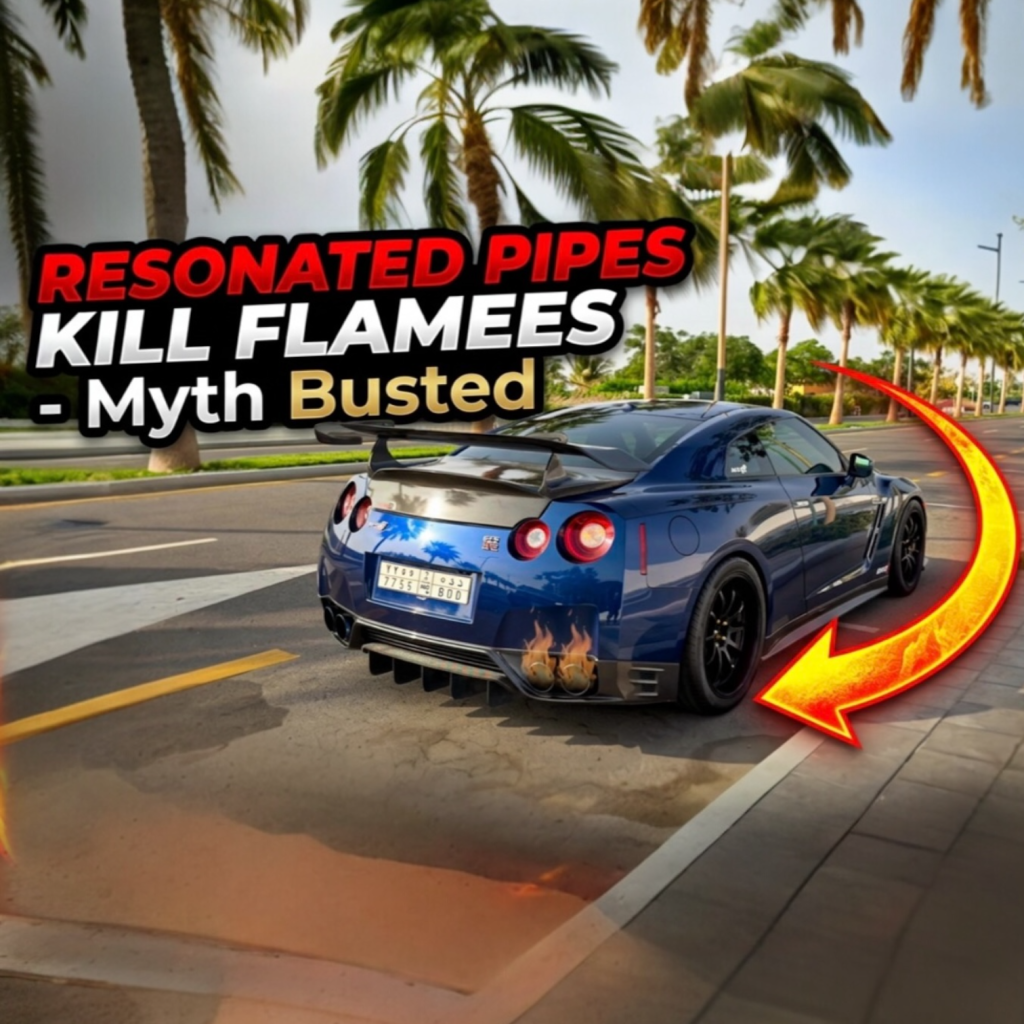 “Resonated Exhaust Won’t Shoot Flames on a Nissan GTR” — That’s Not Entirely True